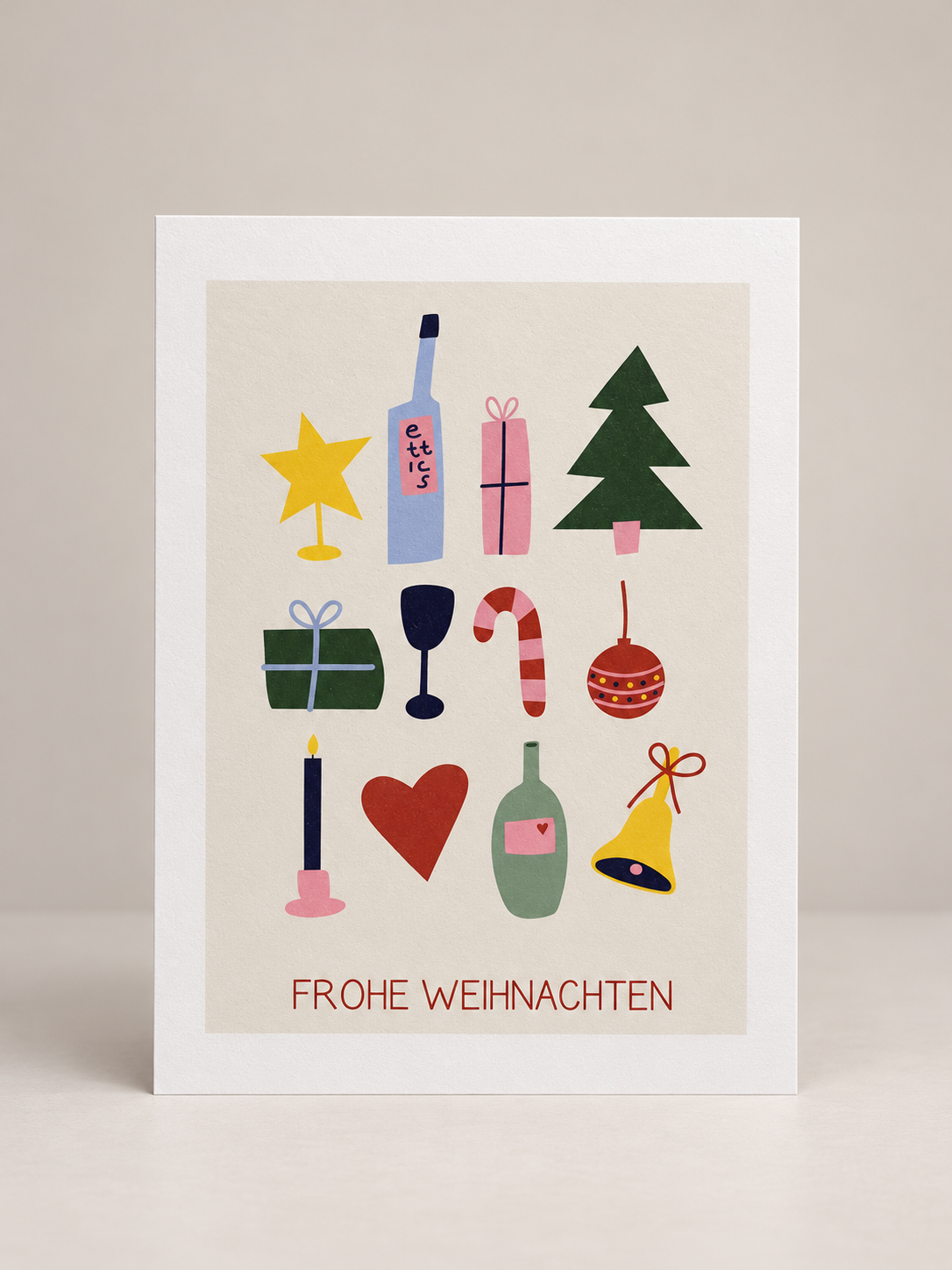 postkarte ettics STUDIO - frohe weihnachten allerlei