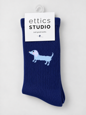 tennis sock patriot blue sausage dog