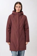 wattierter parka leicht tailliert burgundy (PA011CN08)