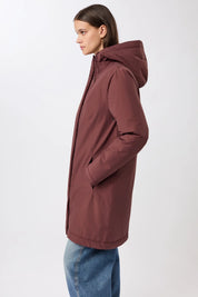 wattierter parka leicht tailliert burgundy (PA011CN08)