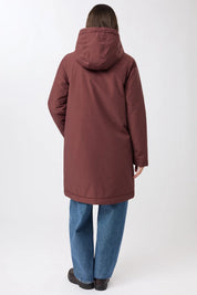 wattierter parka leicht tailliert burgundy (PA011CN08)