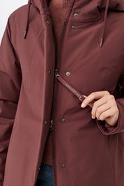 wattierter parka leicht tailliert burgundy (PA011CN08)