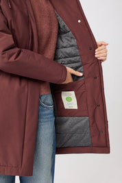 wattierter parka leicht tailliert burgundy (PA011CN08)