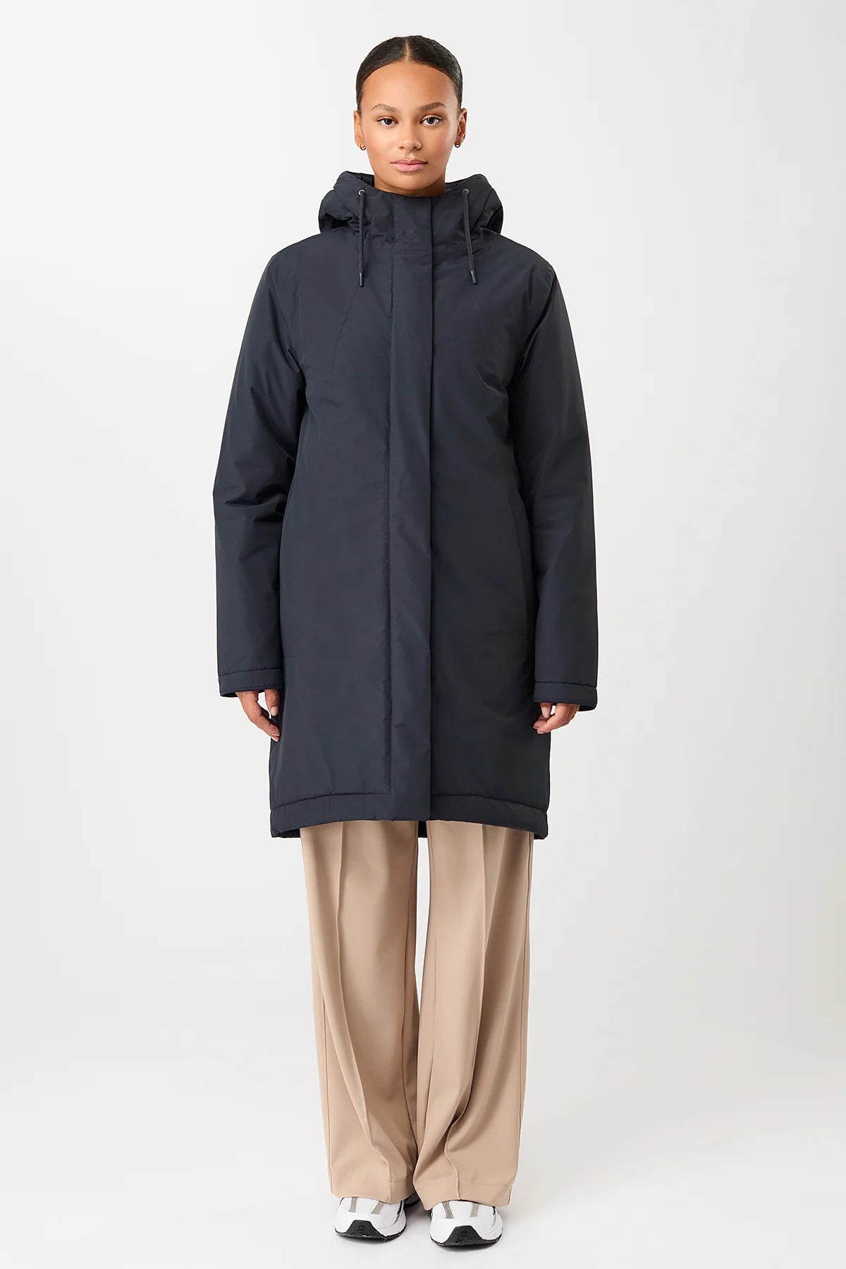 wattierter parka leicht tailliert navy (PA011CN08)