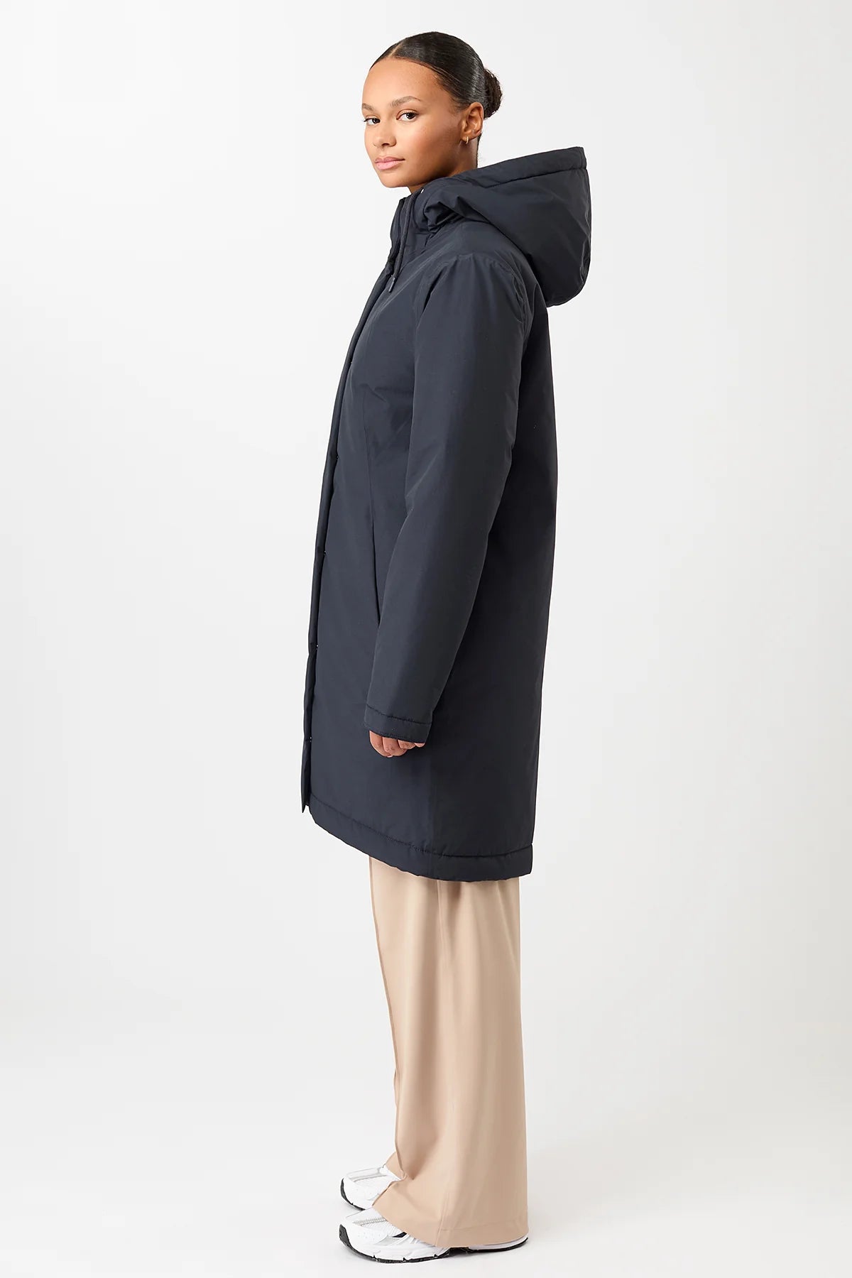 wattierter parka leicht tailliert navy (PA011CN08)