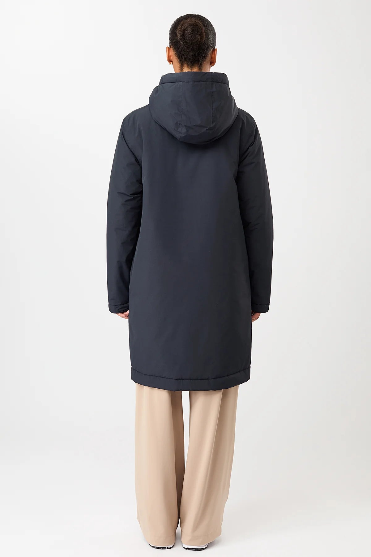 wattierter parka leicht tailliert navy (PA011CN08)