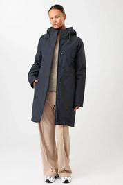 wattierter parka leicht tailliert navy (PA011CN08)