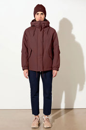 wattierter kurzparka in lockerem volumen burgundy (PA156CN08)