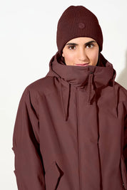 wattierter kurzparka in lockerem volumen burgundy (PA156CN08)