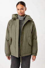 wattierter kurzparka in lockerem volumen sencha (PA156CN08)
