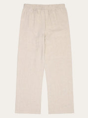 posey wide mid-rise linen pants light feather gray