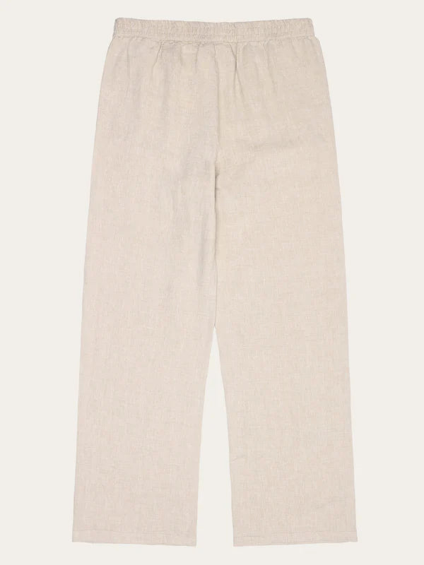 posey wide mid-rise linen pants light feather gray