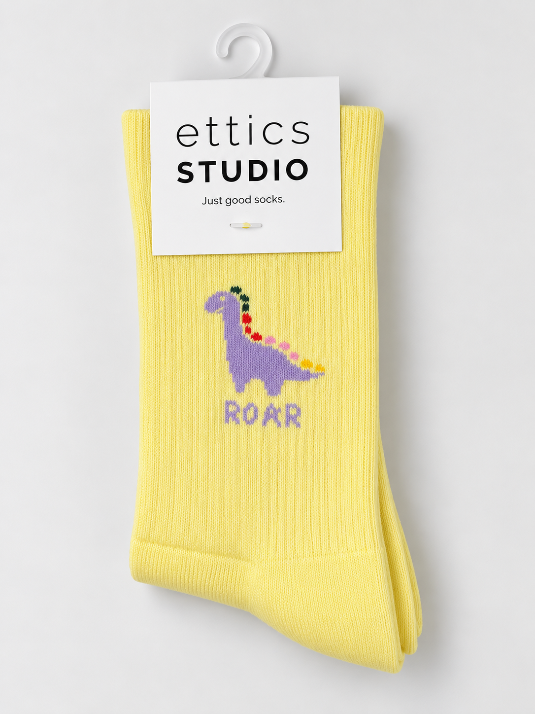 tennis sock butter yellow dino