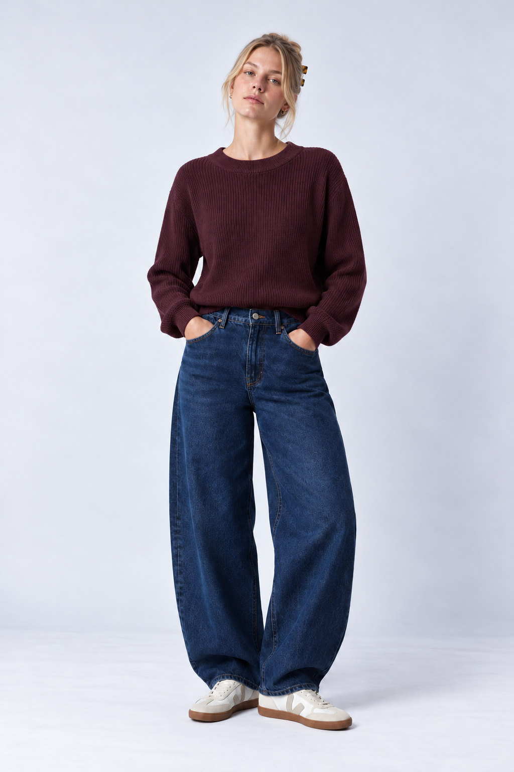 cropped knit pullover fig