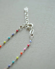 buntes perlenarmband lumi - silber