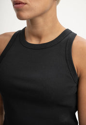 cropped ribbed tanktop prisha schwarz
