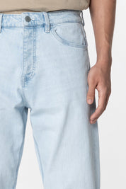 jeans rise relaxed tapered - basic - ice blue
