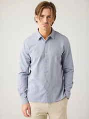 regular fit light twill shirt vintage indigo