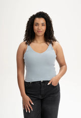 v-neck knit top rhada cloudy blue