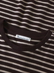 rib t-shirt stripe-brown
