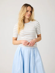rib t-shirt multi color stripe