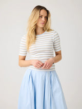 rib t-shirt multi color stripe