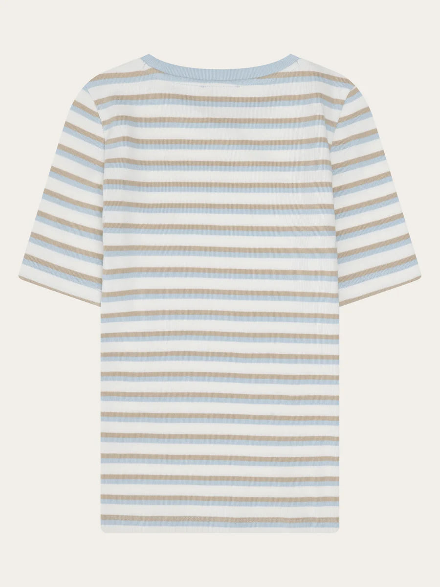 rib t-shirt multi color stripe