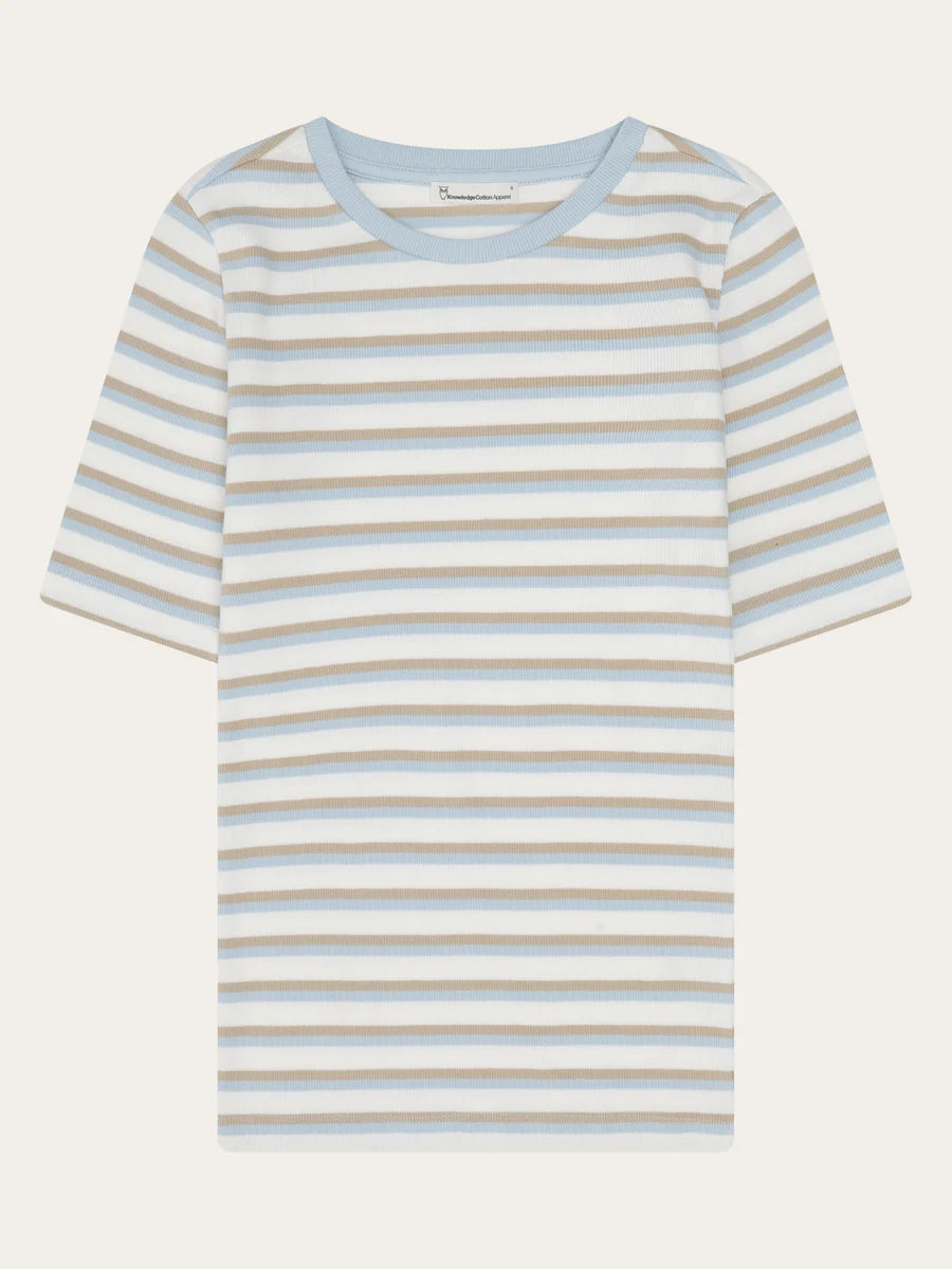 rib t-shirt multi color stripe