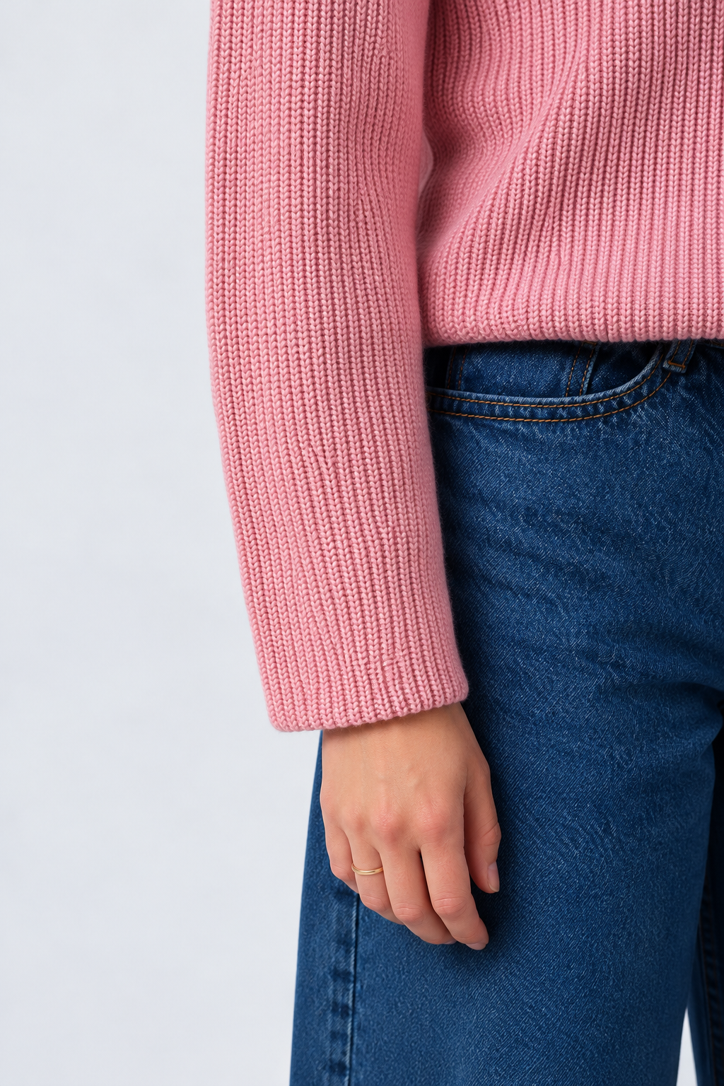boatneck knit pullover bleached mauve