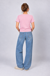 boxy crop tee pastel lavender