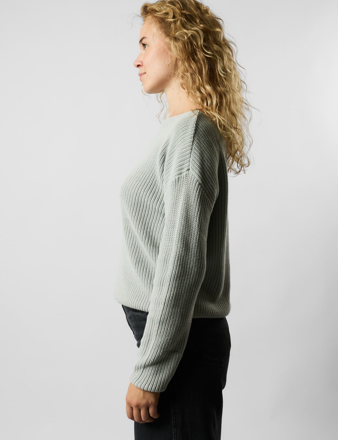 boatneck organic knit pullover