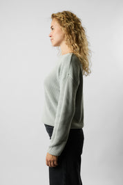 boatneck organic knit pullover