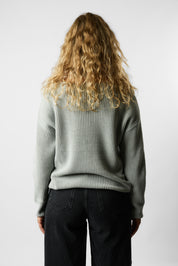 boatneck organic knit pullover