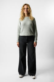 boatneck organic knit pullover