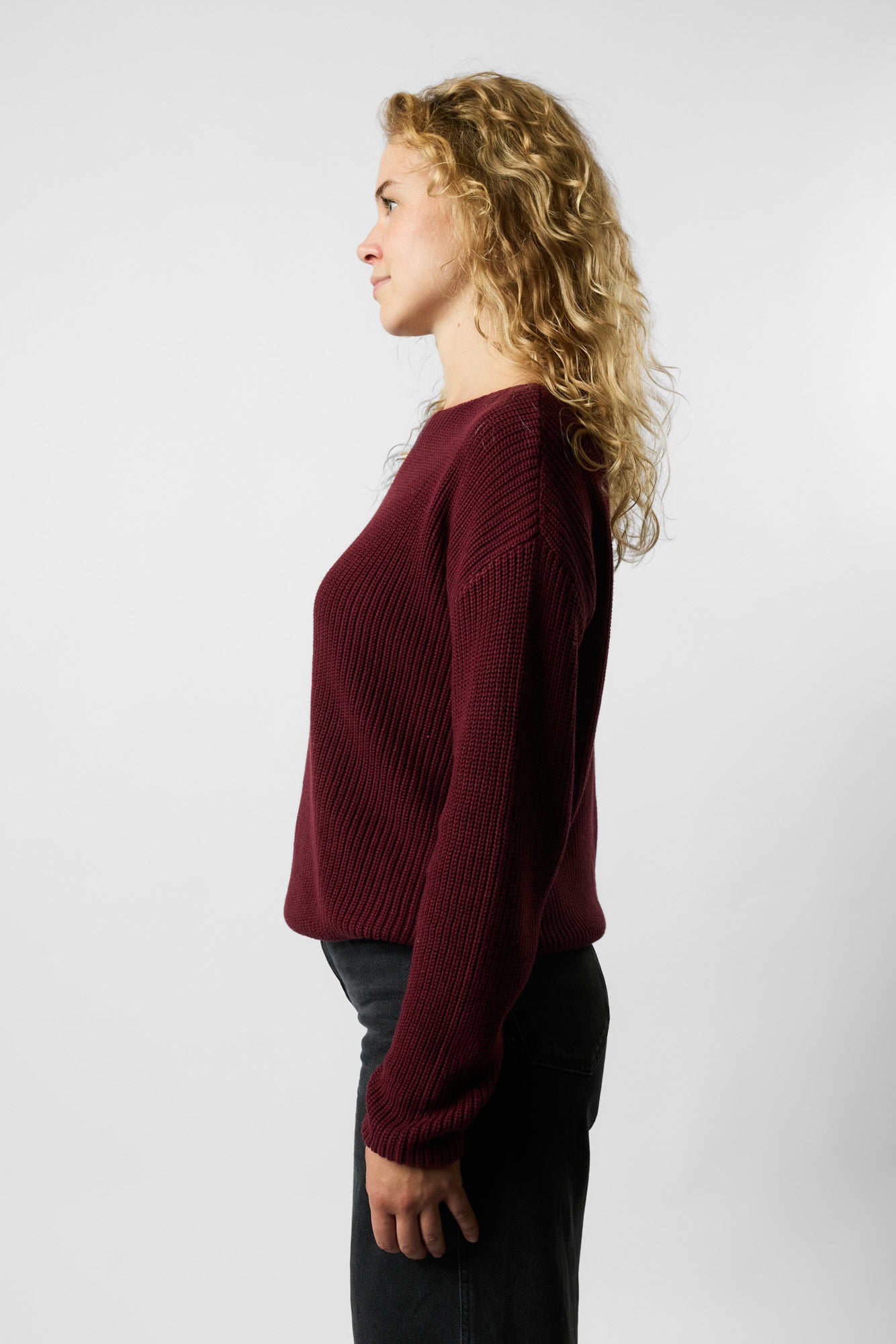 boatneck organic knit pullover