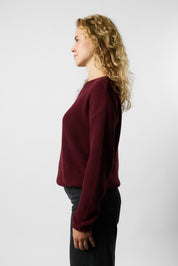 boatneck organic knit pullover