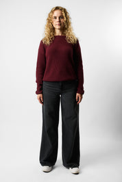 boatneck organic knit pullover