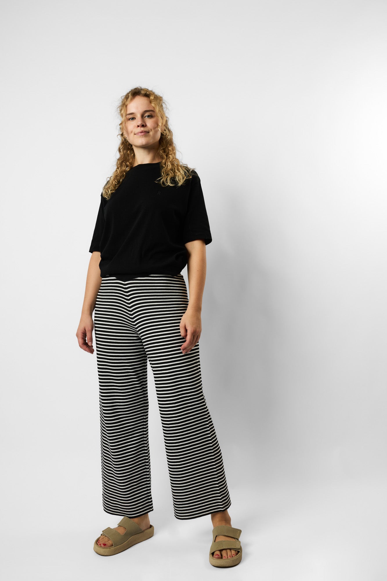 organic culotte striped