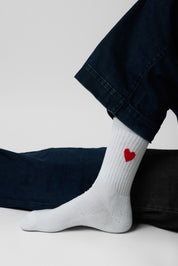 sock red heart