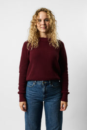 cropped organic knit pullover