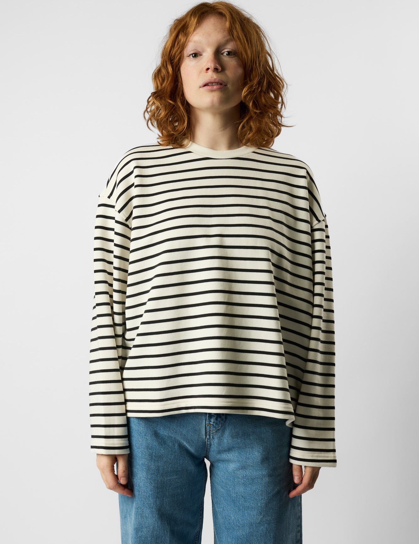 organic women’s crew neck striped