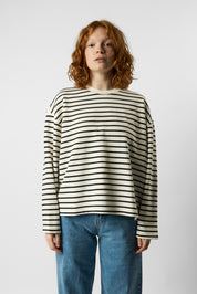 organic women’s crew neck striped