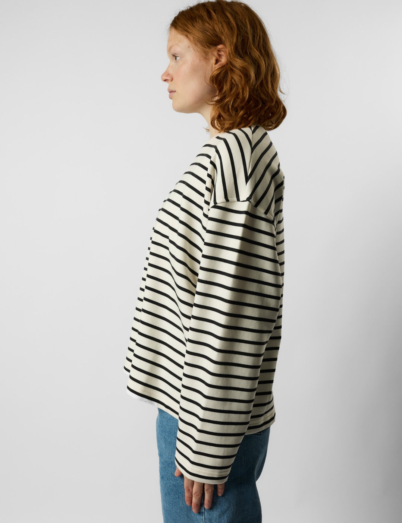organic women’s crew neck striped