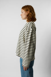 organic women’s crew neck striped