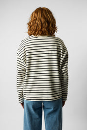 organic women’s crew neck striped