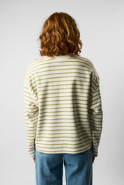 organic women’s crew neck striped
