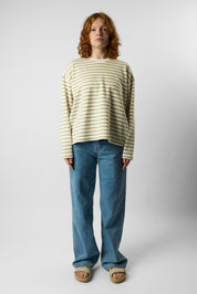 organic women’s crew neck striped