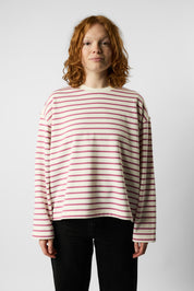 organic women’s crew neck striped