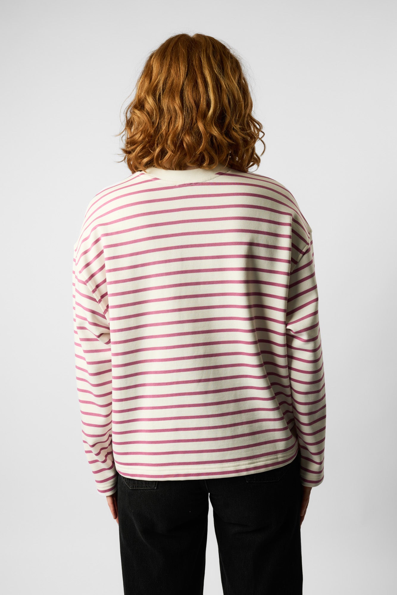 organic women’s crew neck striped