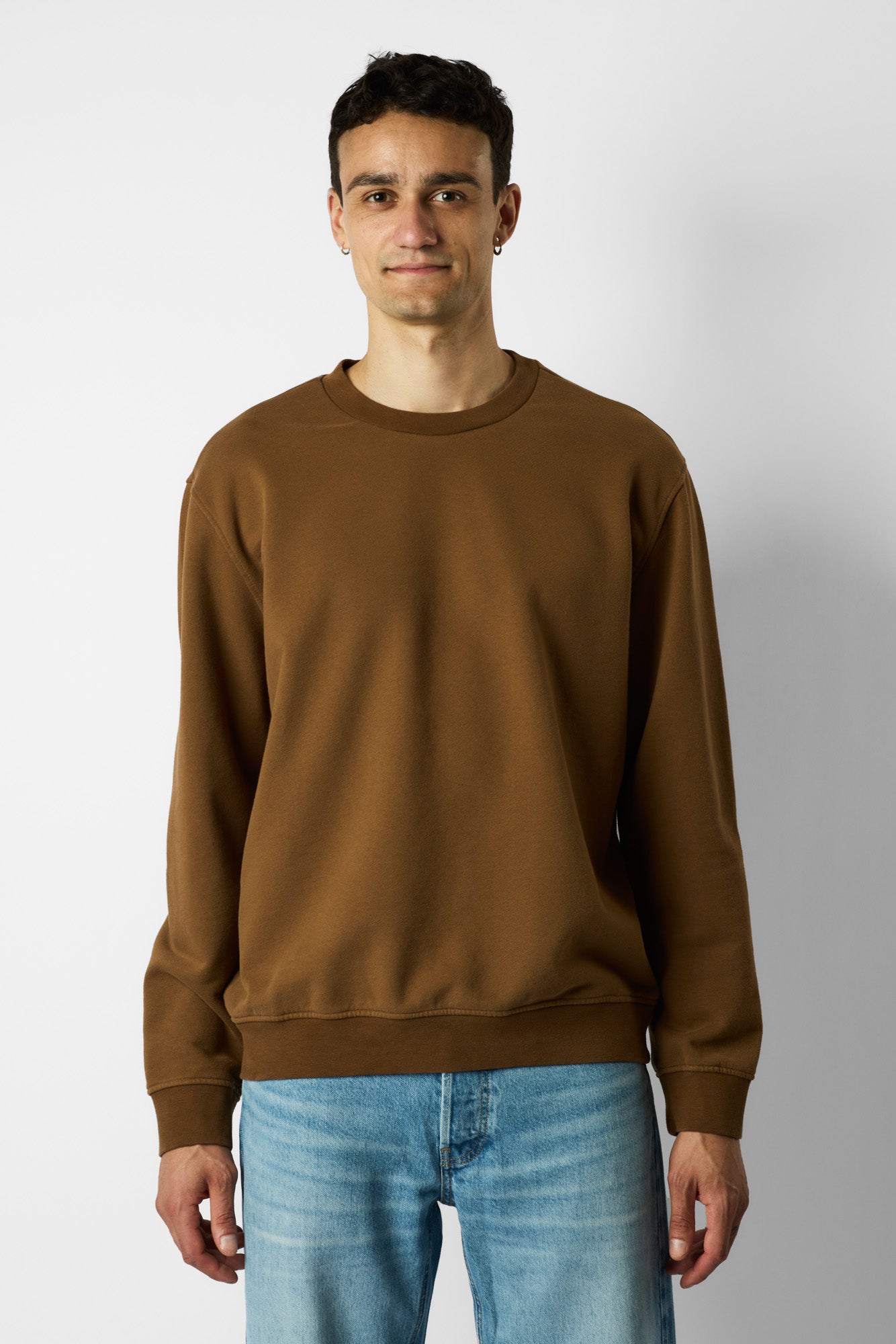 oversized organic crew neck